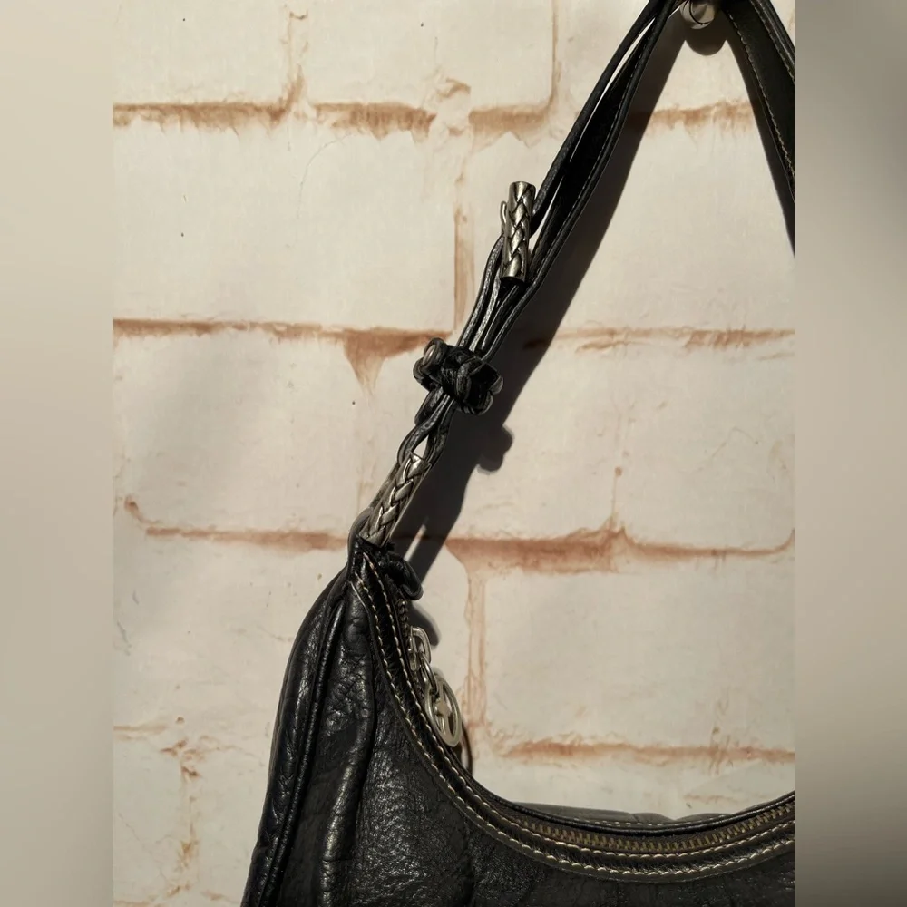 The Sak Black Leather Hobo Shoulder Bag